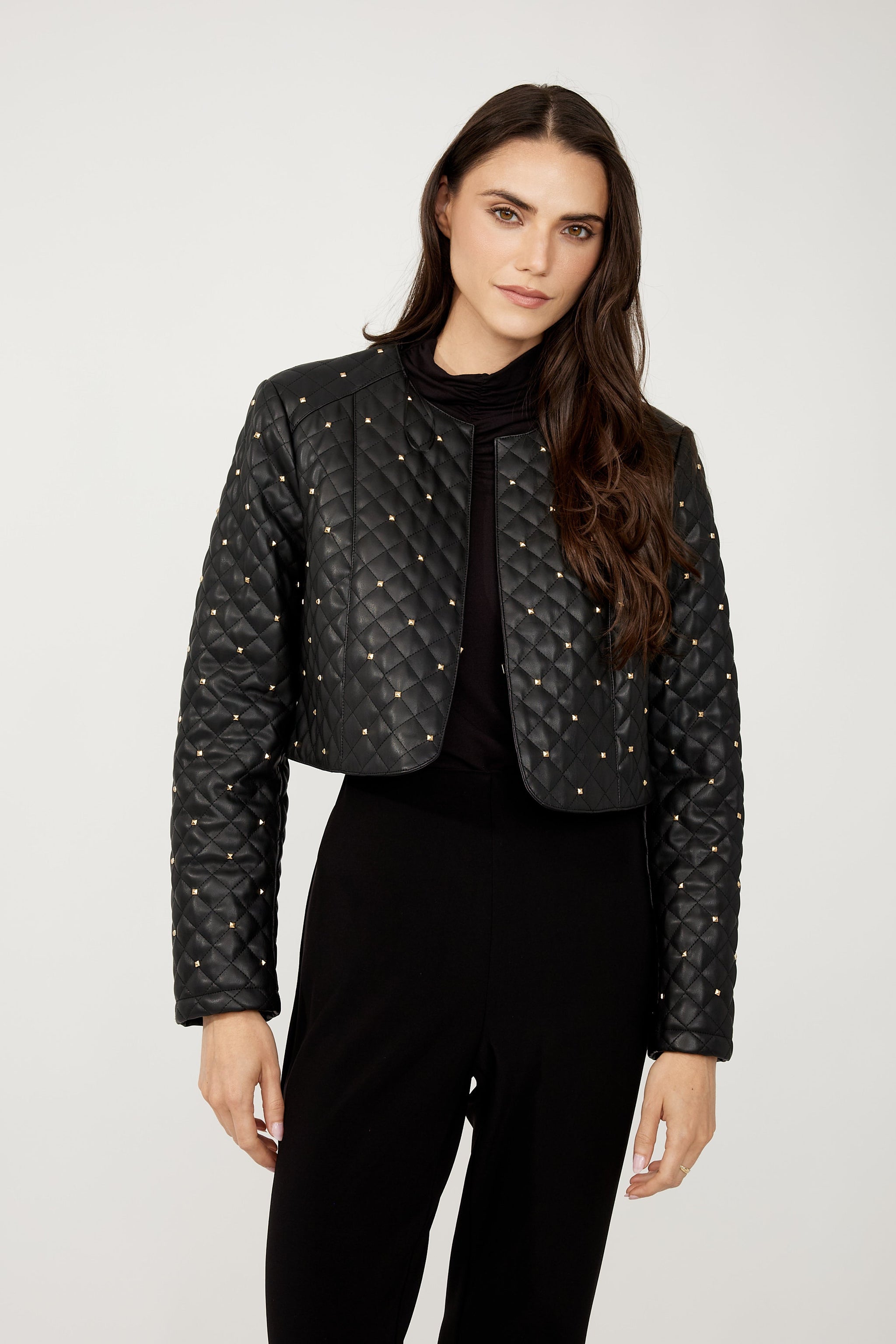 Pleather Jacket in Black - Frank Lyman
