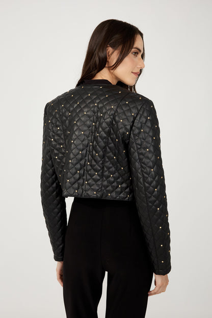 Pleather Jacket in Black - Frank Lyman