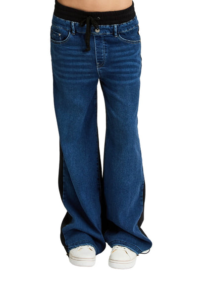 Denim french terry combo wide leg 93916-T1A6