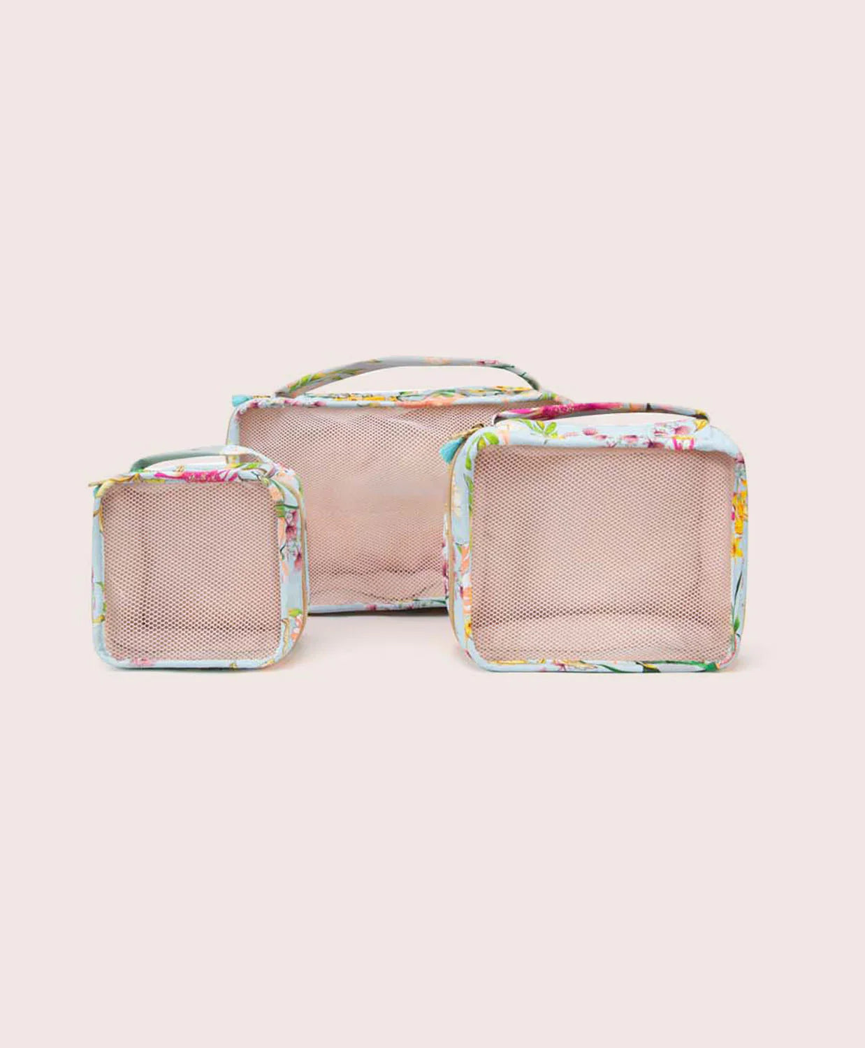 Seafoam Floral Packing Cubes Set of 3 - PQ Swim