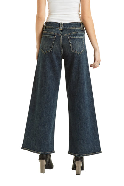 Utility Pocket Wide Leg Jean in Indigo - Tractr Jeans