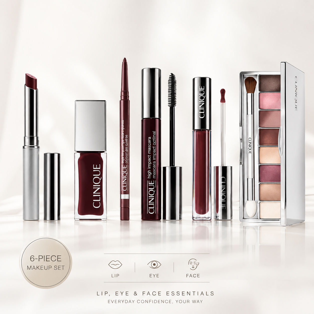 Black Honey Deluxe 6-Piece Makeup Collection – Lip & Cheek Tint, Gloss, Mascara & Hydrating Essentials
